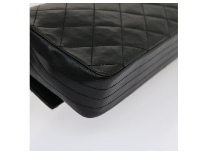 CHANEL Matelasse Borsa a spalla Pelle di agnello Nero Oro CC Auth jk1831 D'oro - vista 16