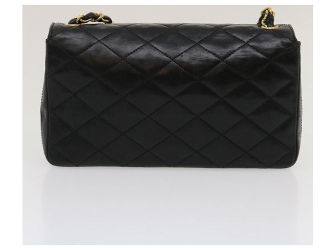 CHANEL Matelasse Borsa a spalla Pelle di agnello Nero Oro CC Auth jk1831 D'oro - vista 2