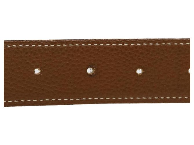 Hermès HERMES Constance H Buckle Gürtel Leder Schwarz Silber Auth gt2366 - Ansicht 8