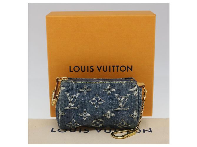 LOUIS VUITTON Monogram Denim Trousse Speedy Pochette Bleu M95082 LV Auth pt1033 - vue 12