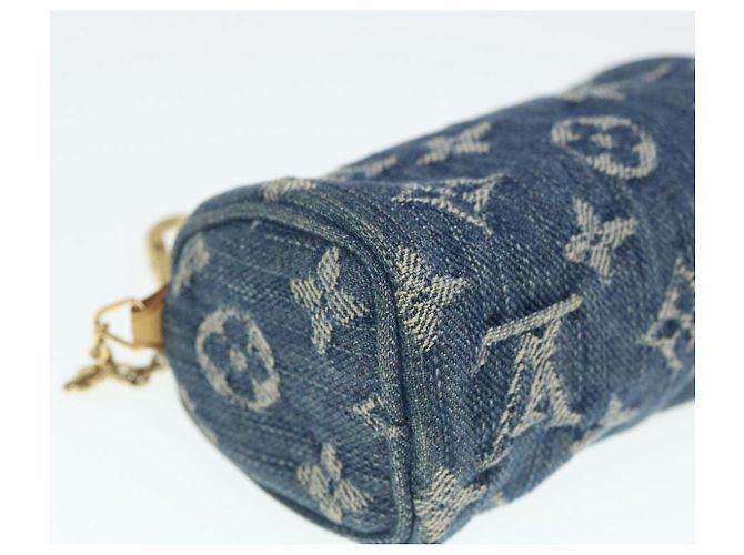 LOUIS VUITTON Monogram Denim Trousse Speedy Pochette Bleu M95082 LV Auth pt1033 - vue 16