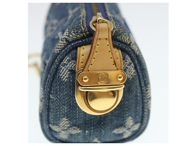 LOUIS VUITTON Monogram Denim Trousse Speedy Pochette Bleu M95082 LV Auth pt1033 - vue 18
