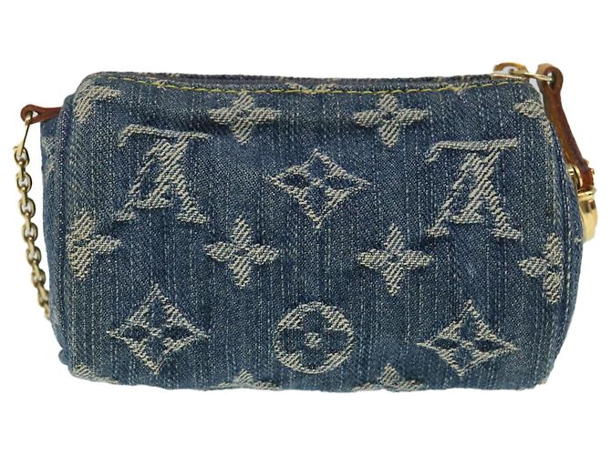 LOUIS VUITTON Monogram Denim Trousse Speedy Pochette Bleu M95082 LV Auth pt1033 - vue 2
