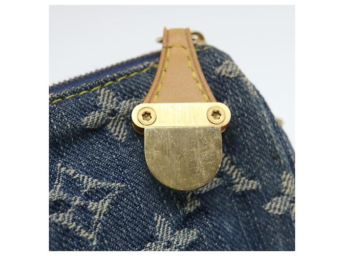 LOUIS VUITTON Monogram Denim Trousse Speedy Pochette Bleu M95082 LV Auth pt1033 - vue 9