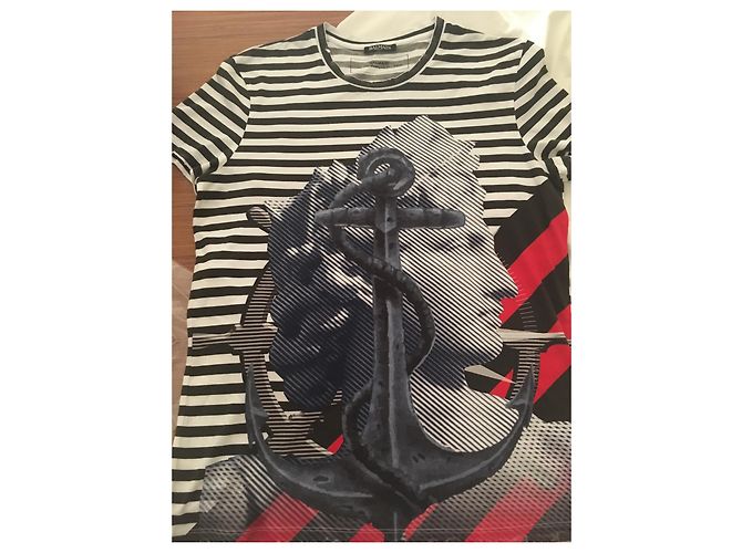 Camiseta Balmain de rayas de algodón con estampado de ancla M Multicolor - vista 3