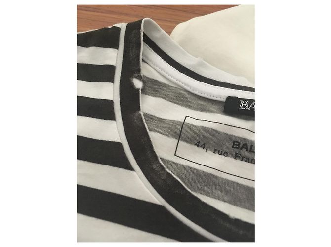 Camiseta Balmain de rayas de algodón con estampado de ancla M Multicolor - vista 4