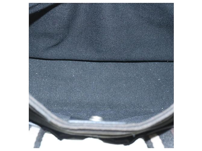 Hermès HERMES Troca Bolsa de mão horizontal PM Lona Preta Auth yt722 Preto - vista 11