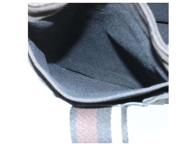 Hermès HERMES Troca Bolsa de mão horizontal PM Lona Preta Auth yt722 Preto - vista 19