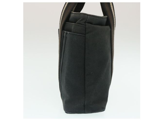 Hermès HERMES Troca Bolsa de mão horizontal PM Lona Preta Auth yt722 Preto - vista 3