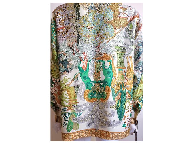 Parka de seda Hermès Les Légende de l'Arbre Multicolor - vista 10