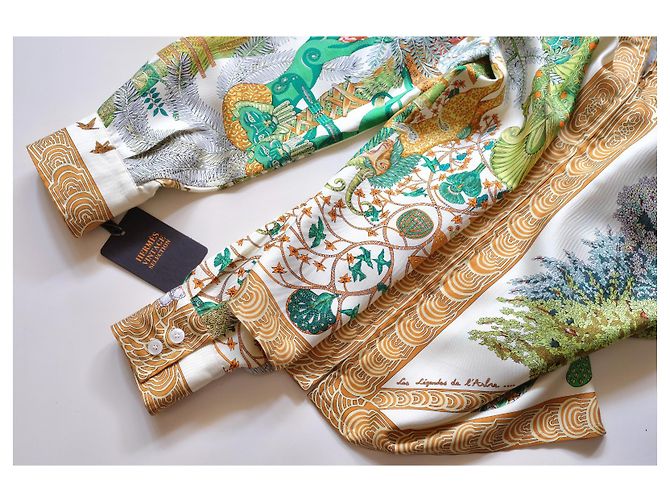 Parka de seda Hermès Les Légende de l'Arbre Multicolor - vista 11