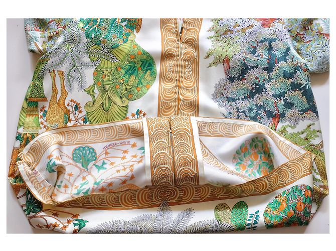 Parka de seda Hermès Les Légende de l'Arbre Multicolor - vista 12
