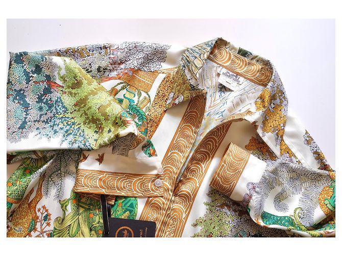 Parka de seda Hermès Les Légende de l'Arbre Multicolor - vista 13