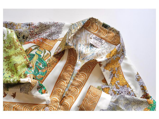 Parka de seda Hermès Les Légende de l'Arbre Multicolor - vista 14