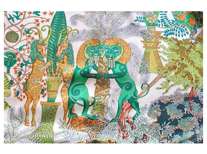 Parka de seda Hermès Les Légende de l'Arbre Multicolor - vista 15