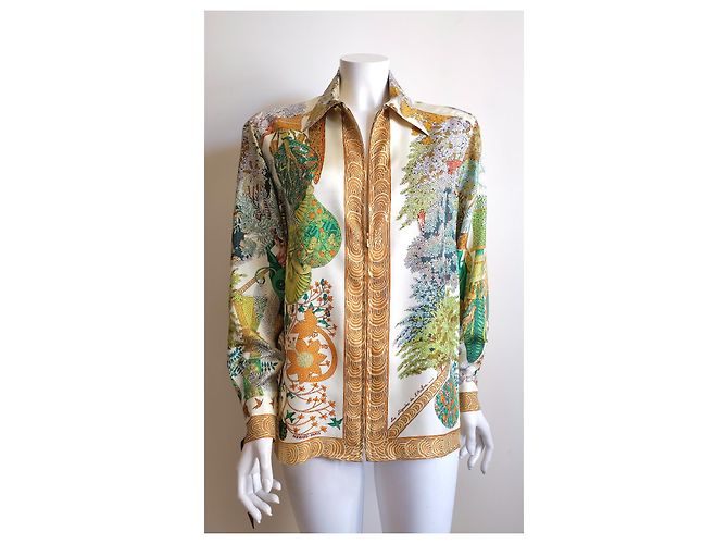 Parka de seda Hermès Les Légende de l'Arbre Multicolor - vista 2