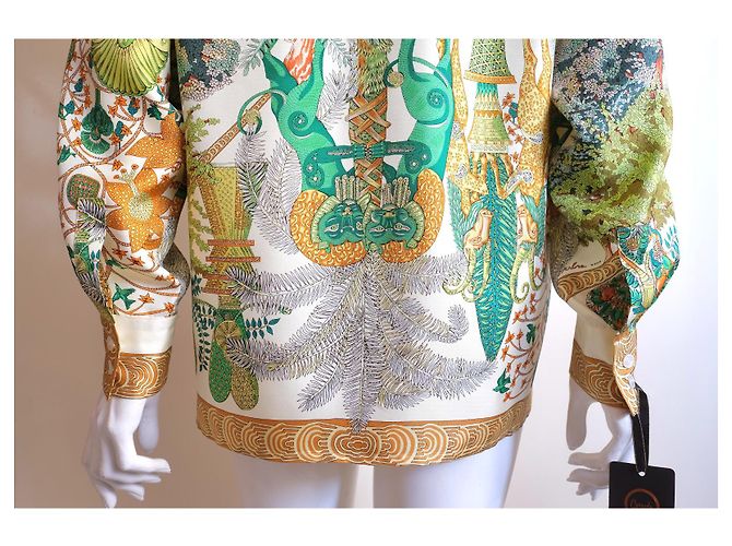 Parka de seda Hermès Les Légende de l'Arbre Multicolor - vista 6