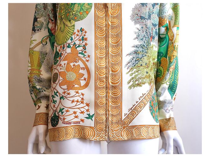 Parka de seda Hermès Les Légende de l'Arbre Multicolor - vista 7