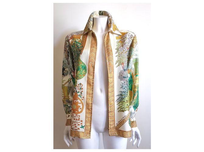 Parka de seda Hermès Les Légende de l'Arbre Multicolor - vista 9