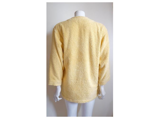 Chaqueta de playa en algodón esponja amarilla Hermès Amarillo - vista 4
