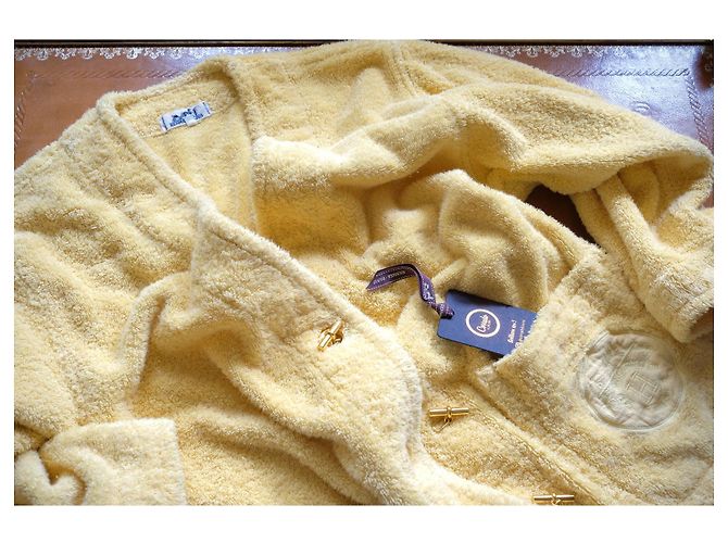 Chaqueta de playa en algodón esponja amarilla Hermès Amarillo - vista 8