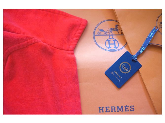 Chaqueta Hermès roja de chenilla de algodón bordada - vista 11