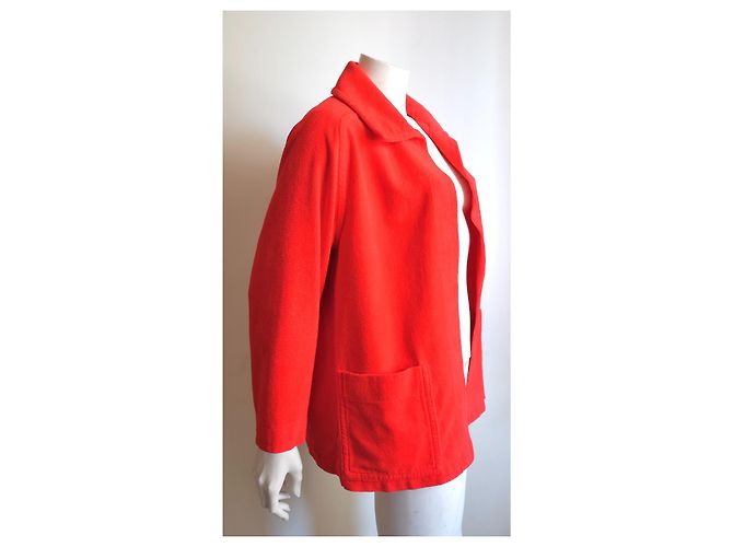 Chaqueta Hermès roja de chenilla de algodón bordada - vista 3