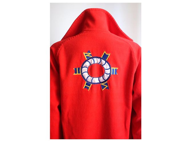 Chaqueta Hermès roja de chenilla de algodón bordada - vista 5