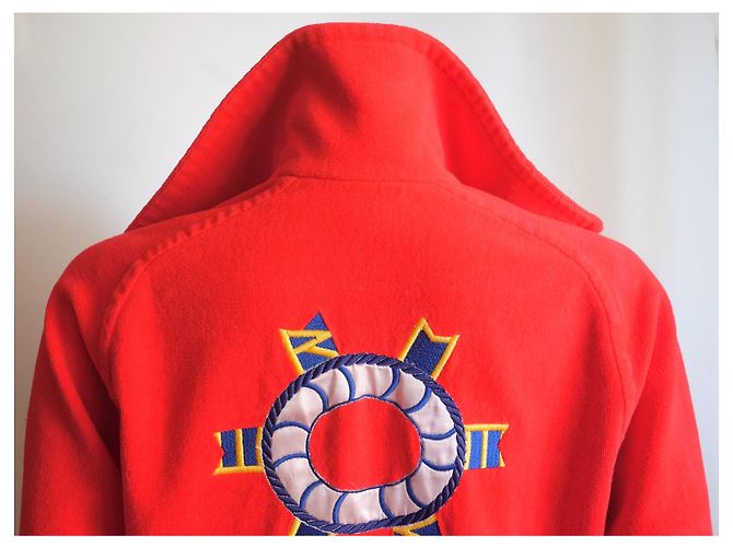 Chaqueta Hermès roja de chenilla de algodón bordada - vista 6