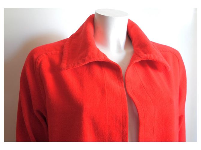 Chaqueta Hermès roja de chenilla de algodón bordada - vista 7