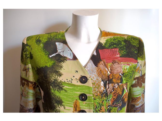 Hermès Seidenblazer mit Foulard-Motiv Mehrfarben - Ansicht 12