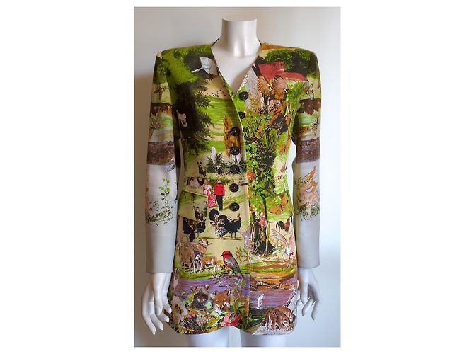Hermès Seidenblazer mit Foulard-Motiv Mehrfarben - Ansicht 2
