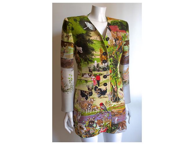 Hermès Seidenblazer mit Foulard-Motiv Mehrfarben - Ansicht 6