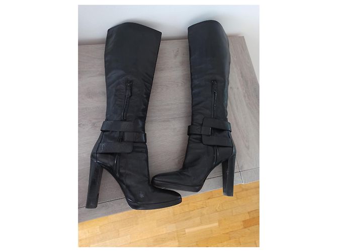 Botas Hermès de piel negra Negro - vista 2