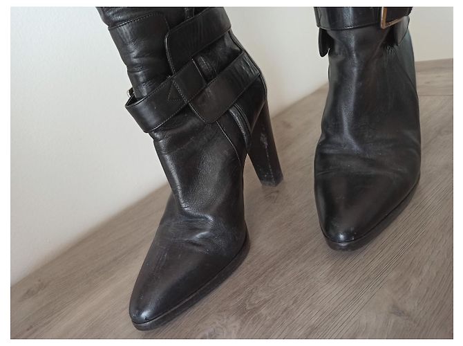 Botas Hermès de piel negra Negro - vista 3