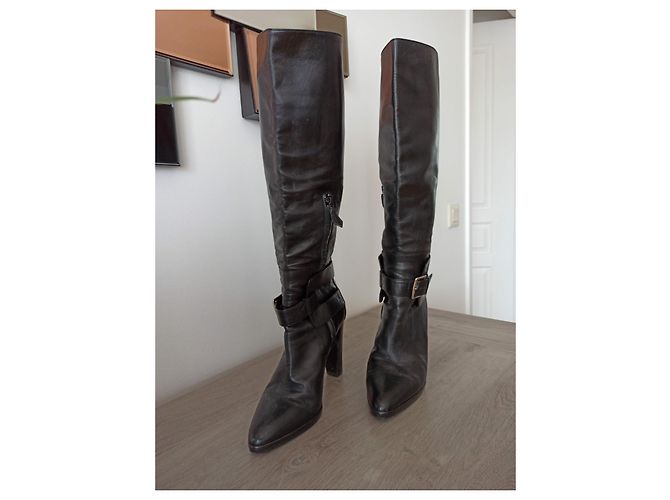 Botas Hermès de piel negra Negro - vista 8