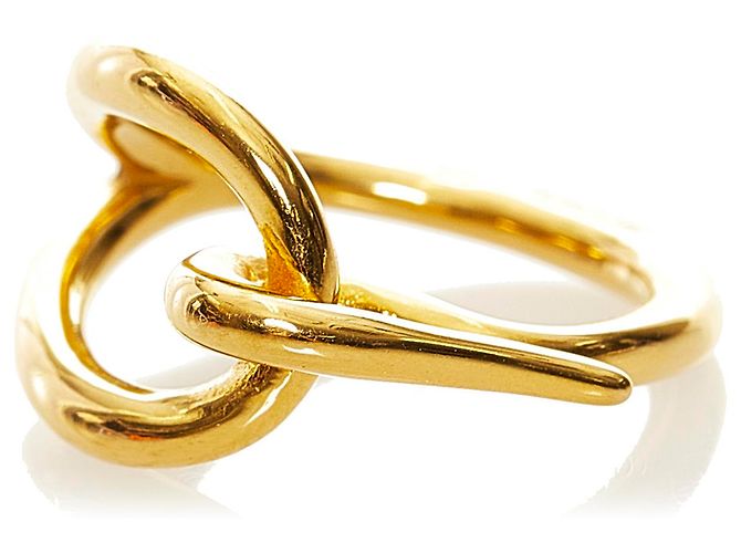 Hermès Hermes Gold Jumbo Hook Scarf Ring Golden - view 2