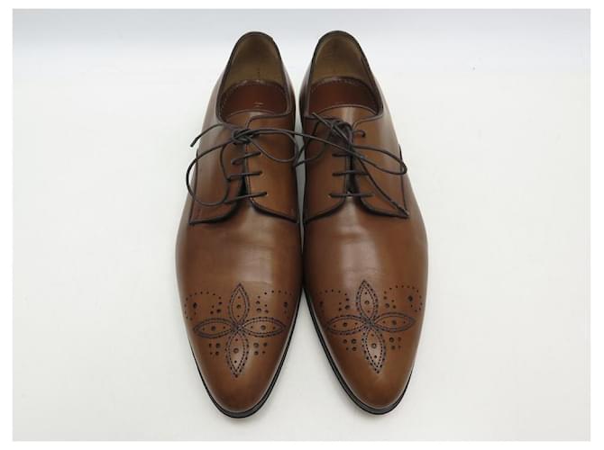 NEW LOUIS VUITTON DERBY MAYFLOWER SHOES 8.5 42.5 BROWN LEATHER + BOX ...