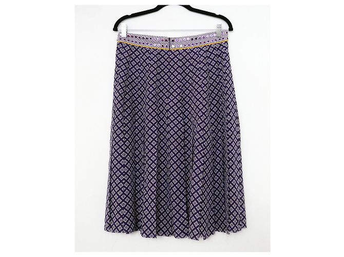 Bottega Veneta SS18 Gonna in seta con borchie viola Porpora Viola scuro - vista 4