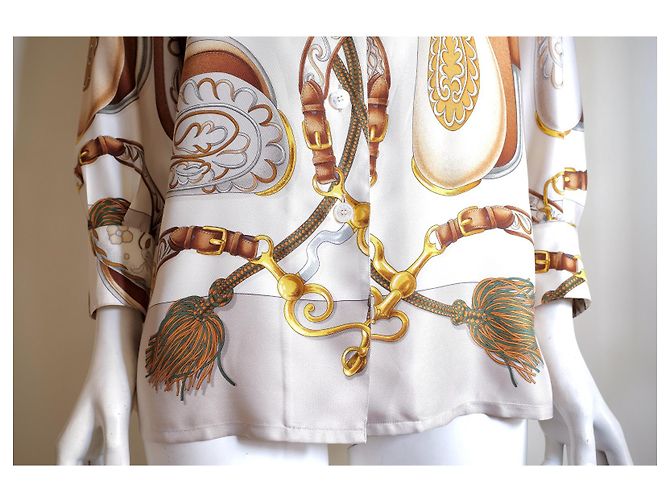 Hermès Seidenhemd Festival Design Mehrfarben - Ansicht 6