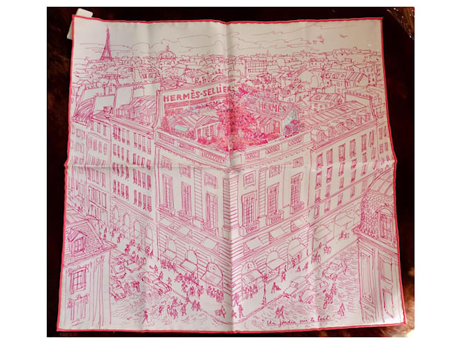 Hermès Gavroche Seidentuch rosa Pink - Ansicht 2