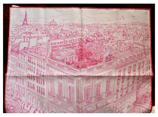 Hermès Gavroche Seidentuch rosa Pink - Ansicht 3