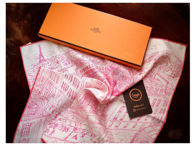 Hermès Gavroche Seidentuch rosa Pink - Ansicht 5