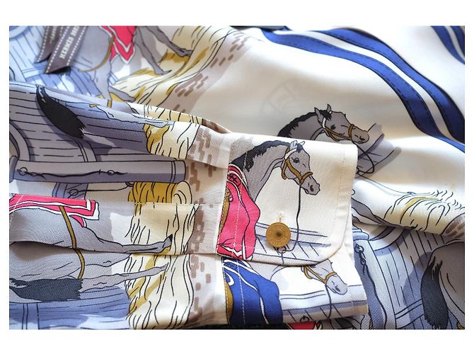 Seidenhemd für Herren von Hermès Mehrfarben - Ansicht 9