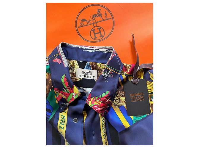 Seidenhemd für Herren von Hermès Mehrfarben - Ansicht 10