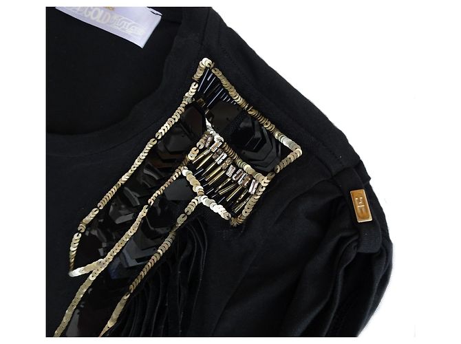 ELISABETTA FRANCHI BLUSE "GOLD". Schwarz - Ansicht 2