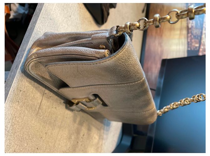 Borsa a tracolla Delvaux Argento in Pelle - vista 10