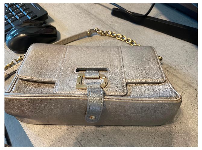 Borsa a tracolla Delvaux Argento in Pelle - vista 8