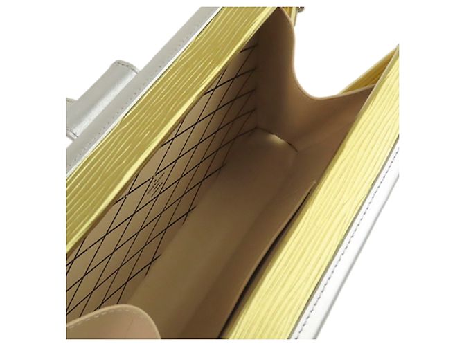 Louis Vuitton Silver Epi Petite Malle Argento D'oro - vista 4
