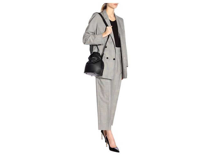 Bolso de cuero auténtico MAX MARA Negro - vista 20